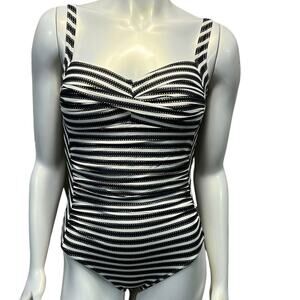 NIPTUCK SWIM Striped One Piece Swimsuit Size US 6